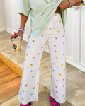 Rainbow Dot Wide Leg Pants