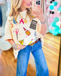 Stationery Sequined Polka Dot Top