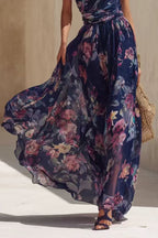 One-Shoulder Floral Maxi Dress