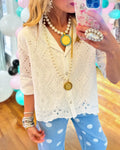 The Eyelet Scallop Blouse