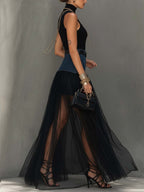 The Denim And Mesh Set