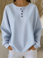 New Arrivals🔥Women Casual Others Loose Striped Sweatshirt