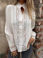 New Arrivals🔥Crochet Detail Flutter Sleeve Blouse