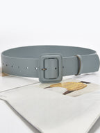 Women's Fashion Imitation Leather Solid Color Square Belt