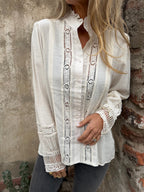 New Arrivals🔥Crochet Detail Flutter Sleeve Blouse