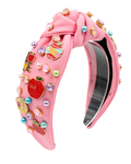 Apple Rhinestone Pearl Headband