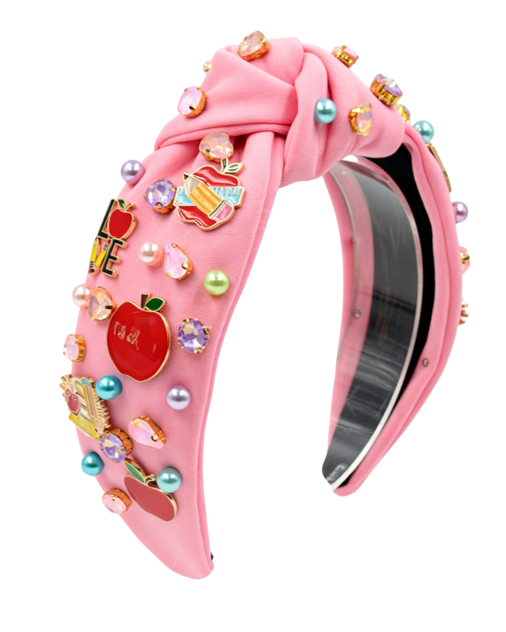 Apple Rhinestone Pearl Headband