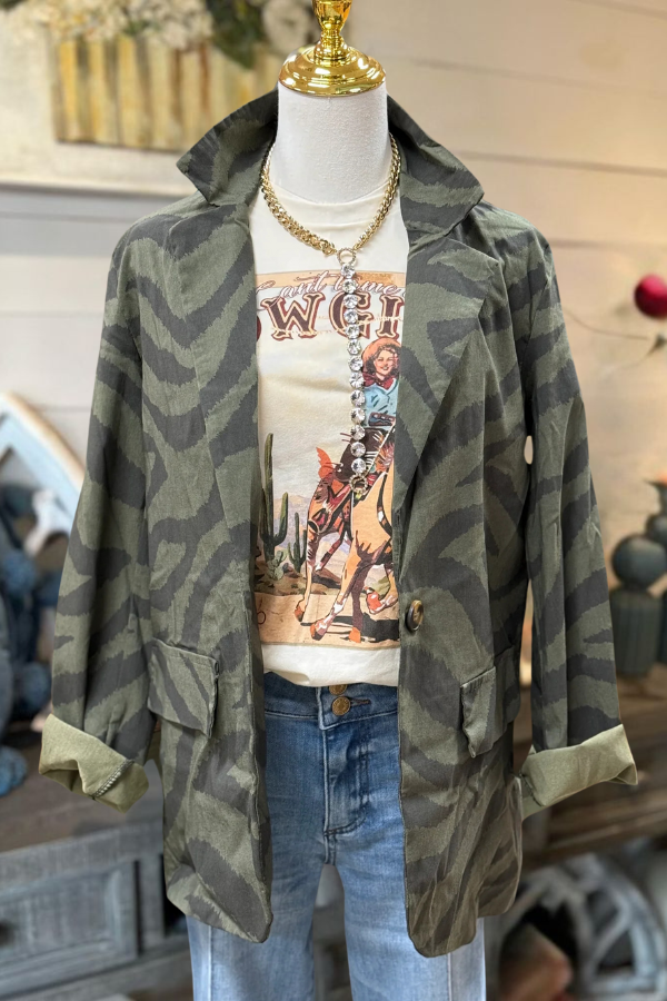 Oversized Vintage Camouflage Jacket