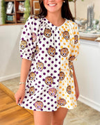 Full Shine Tiger Sequin Polka Dot Skirt