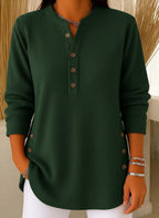CLEARANCE SALE🔥 Women's Solid Color Crew Neck Long Sleeve Casual Loose Knit Pullover
