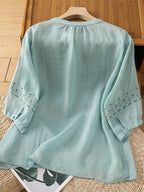 New Arrivals🔥Lightweight Cotton Linen Pullover Blouse Oversized Fit