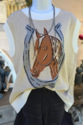 Horse Knitted Sweater Vest