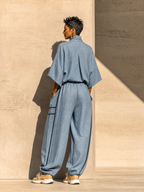 Relaxed Turtleneck Wide-Leg Set