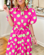 Stylish Polka-Dot Maxi Dress