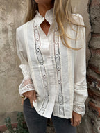 New Arrivals🔥Crochet Detail Flutter Sleeve Blouse