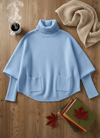 🎄 New Arrivals🔥Women's Fashionable Casual Solid-Color High-Neck Sweater