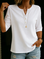 TODAY ONLY🔥Classic Henley Collar 100% Cotton T-shirt