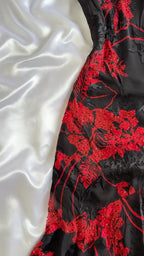 Floral Beaded Asymmetrical Dress