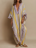 Color-Block Stripe Maxi Dress
