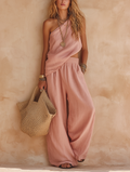 Modern One-Shoulder Trousers Set