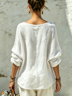 Cotton Crew-Neck Long-Sleeve T-Shirt