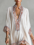 Zebra Patchwork Chiffon Mini Dress