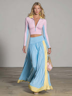 Pastel Sport Maxi Skirt Set