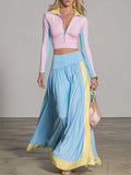 Pastel Sport Maxi Skirt Set