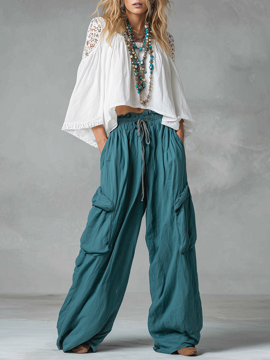 Vintage Lace Utility Pants Set