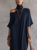 Asymmetric Off-Shoulder Maxi Dress