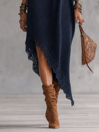 Asymmetric Off-Shoulder Maxi Dress