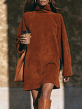 Mock Neck Raglan Mini Dress