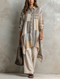 Striped Shirt Relaxed Trouser Set