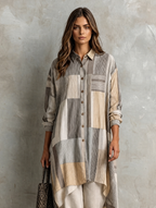 Striped Shirt Relaxed Trouser Set