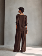 Asymmetric Hem Wide-Leg Set