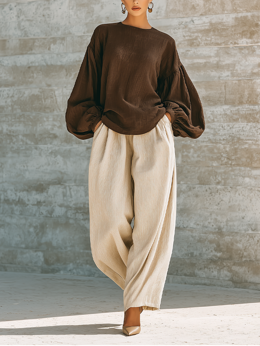 Relaxed Oversized Wide-Leg Set