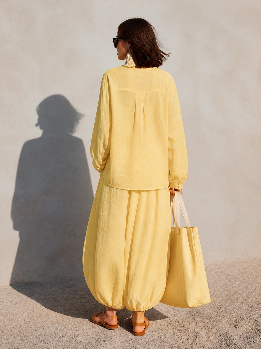 Relaxed Balloon Pants Vacation Set