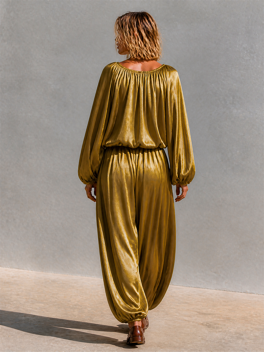 Balloon Sleeve Resort Two-Piece