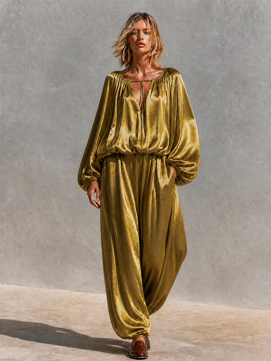 Balloon Sleeve Resort Two-Piece