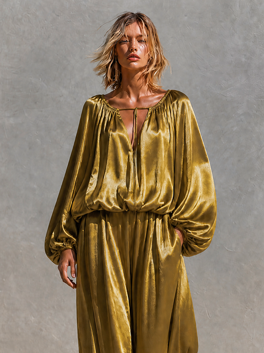 Balloon Sleeve Resort Two-Piece