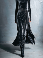 Asymmetric One-Shoulder Midi Dress