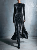 Asymmetric One-Shoulder Midi Dress