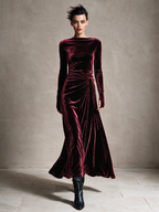 Asymmetric One-Shoulder Midi Dress