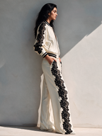 Lace Panel Wide-Leg Set