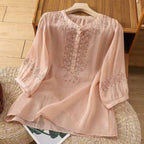 New Arrivals🔥Lightweight Cotton Linen Pullover Blouse Oversized Fit