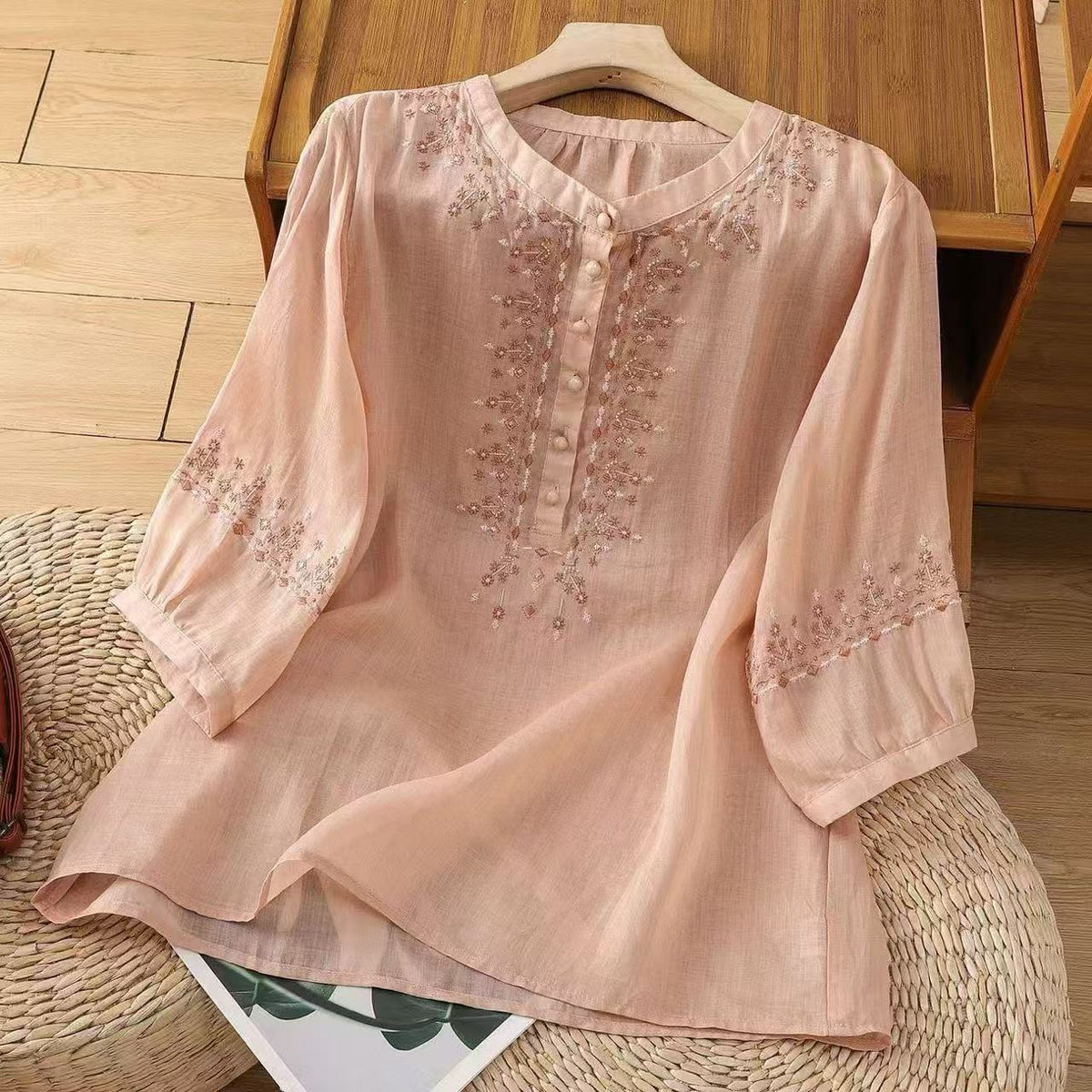 New Arrivals🔥Lightweight Cotton Linen Pullover Blouse Oversized Fit