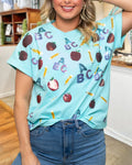 School-themed Sequined T-shirt