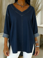 🎄 New Arrivals🔥 Women's Casual Washed Denim Cotton Top