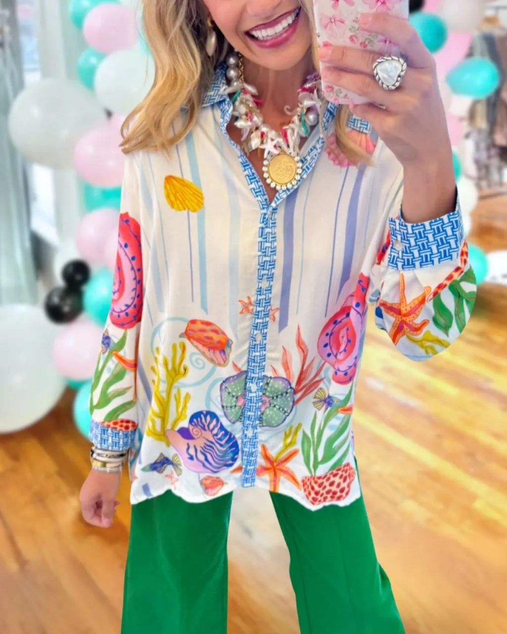 Underwater World Satin Shirt
