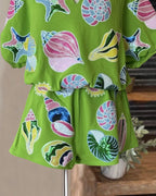 Sequins Shells Bubble Top+Short